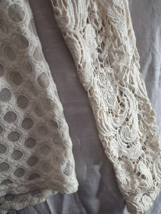 Sunday in Brooklyn Cream Crochet & Lace Long-Sleeve Blouse - Picture 4 of 10